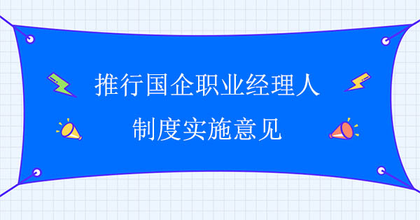 推行國(guó)企職業(yè)經(jīng)理人制度實(shí)施意見