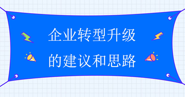 企業(yè)轉(zhuǎn)型升級(jí)的建議和思路